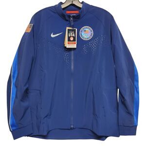 NIKE Jacket OLYMPICS TEAM USA Womens Medium Blue Training Windbreaker DZ3572-492